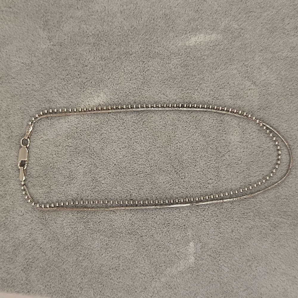 925 Italy AGI Silver Double Strand Anklet